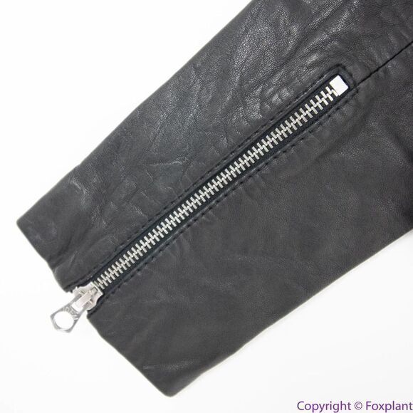 NEW Madewell washed Leather Motorcycle Jacket, size M - Picture 11 of 16